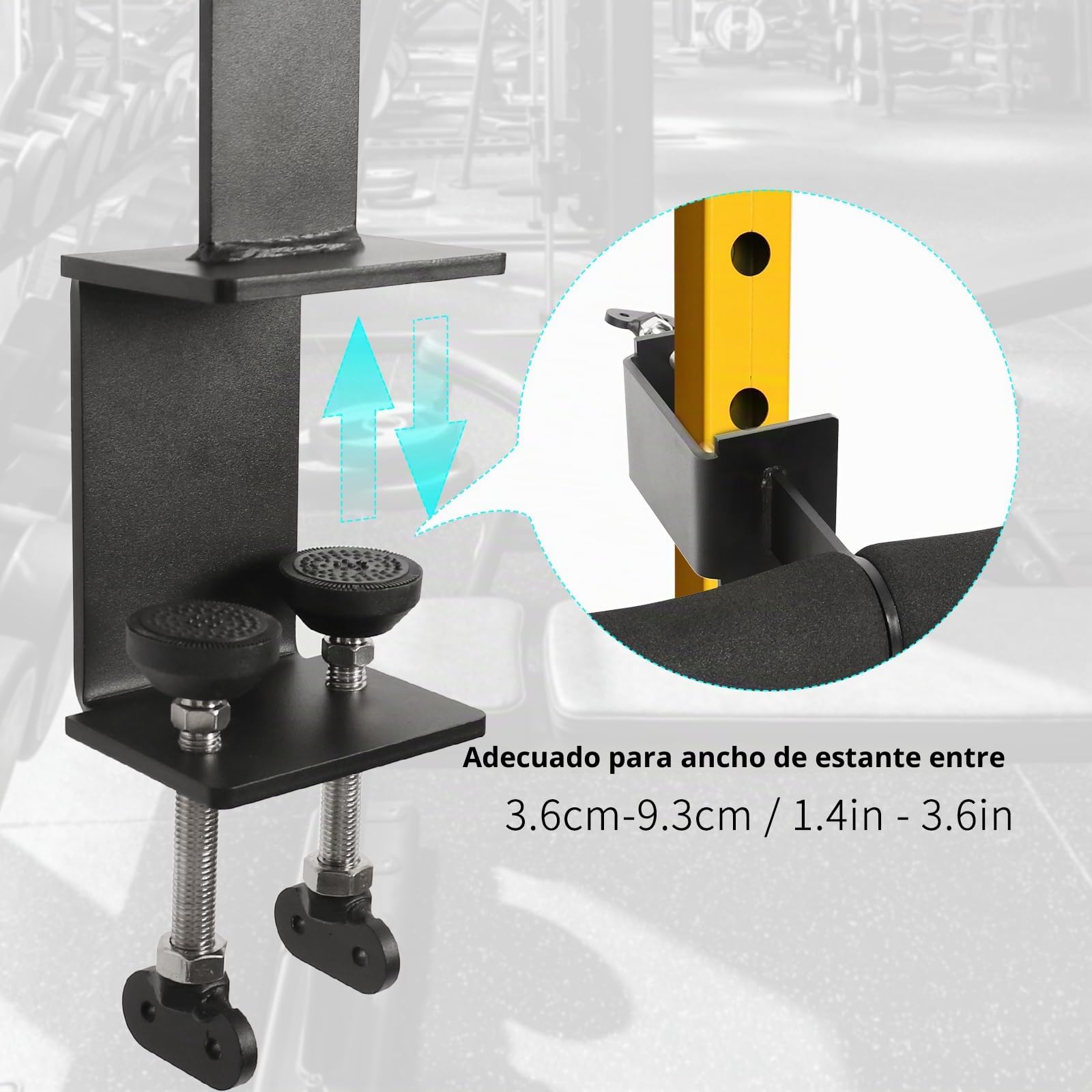Accesorio para sentadillas de rizo nórdico: accesorio de extensión de pierna para rizos de isquiotibiales nórdicos, sentadillas, abdominales búlgaros para gimnasio y hogar