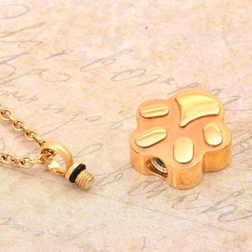 Miniatura 4 de Urna Conmemorativa funeraria Cremationpet Paw Collar de urna de cremación Joyería Conmemorativa para Cenizas Recuerdo Colgante de medallón de urna