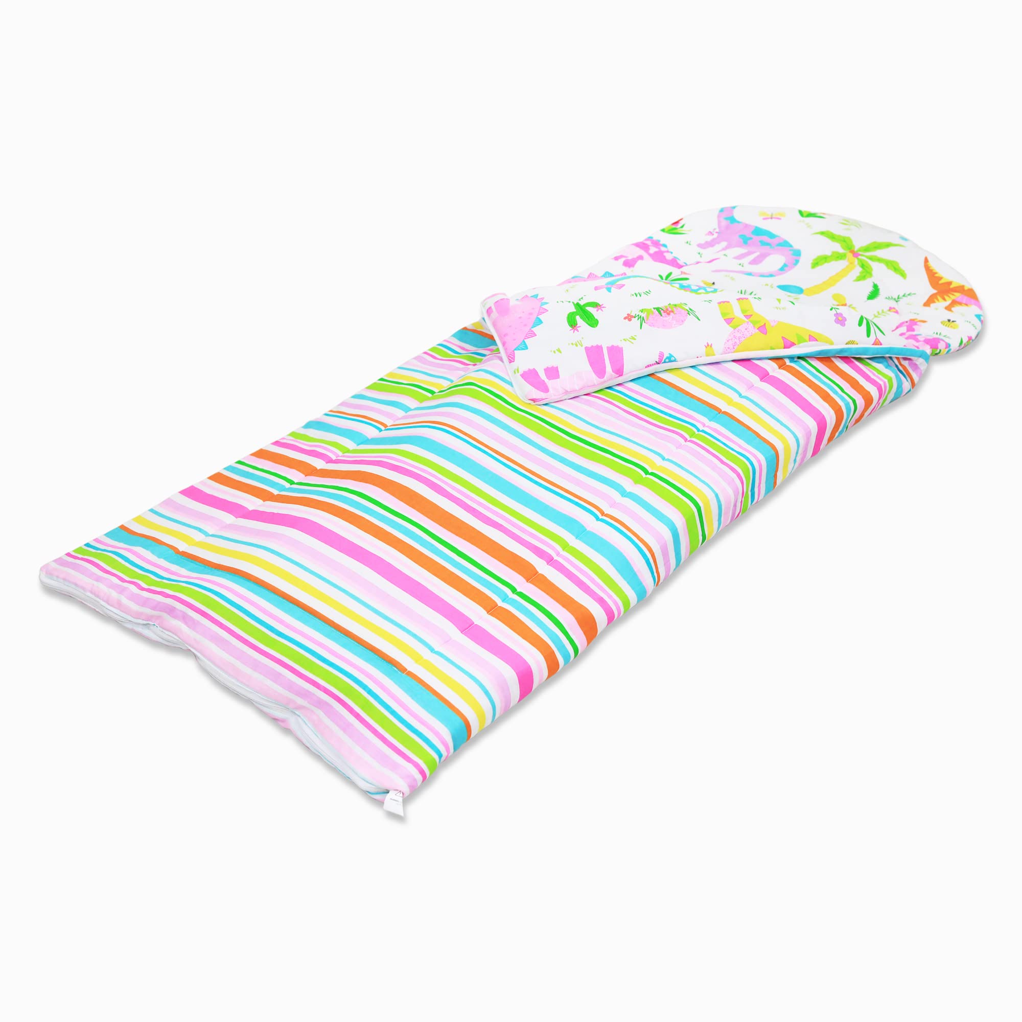 Sac De Couchage Réversible Dinosaure 155x65cm - Fille Jurassic Park Blanc