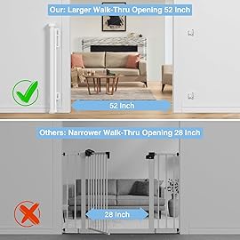 PRObebi Retractable Baby & Dog Gate - Extends to 54 Wide, 34 Tall - Stair, Doorway & Hallway Use
