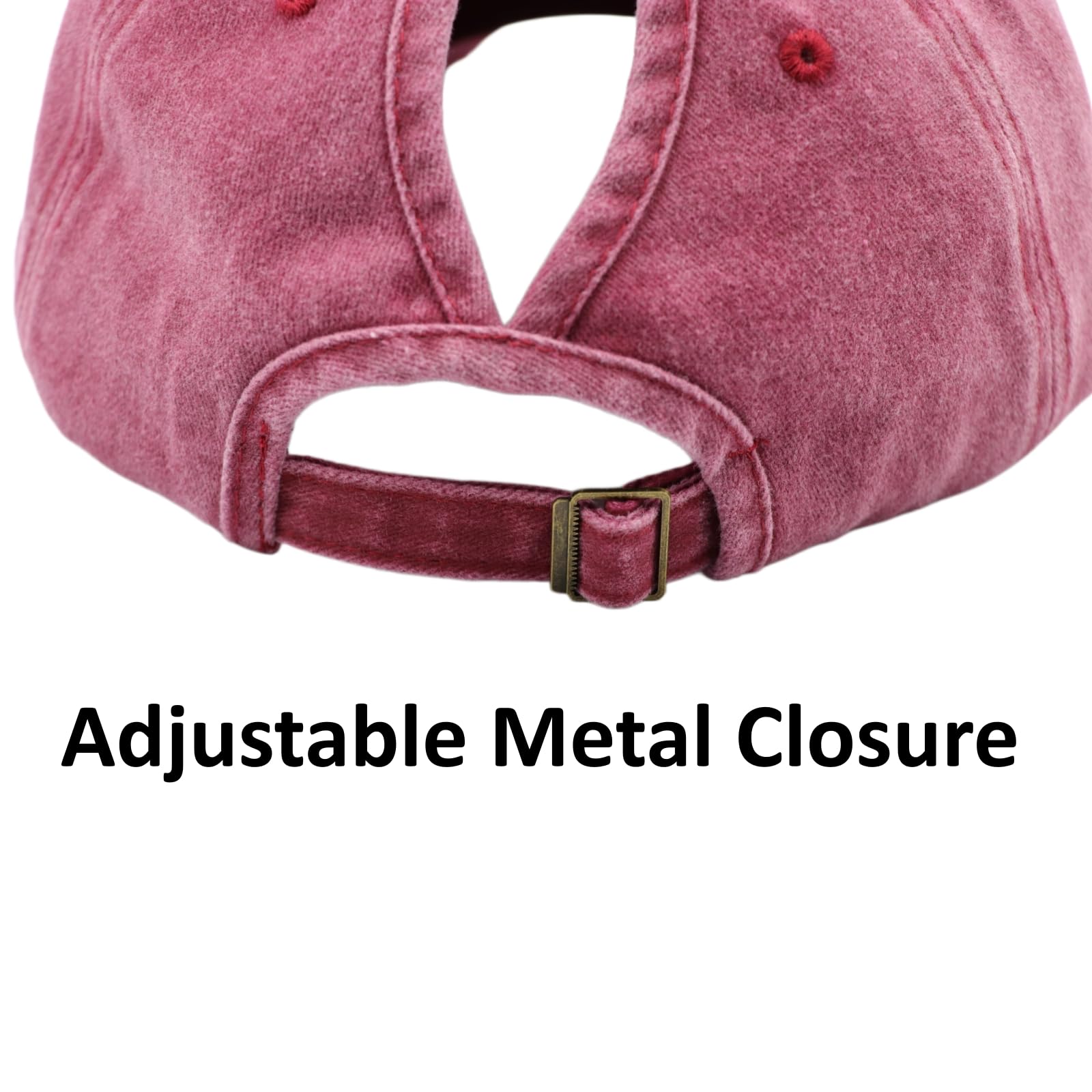 ProMindFun Czapka z daszkiem dla kobiet, baseballówka, dziewczęca czapka typu trucker w stylu moro, z miejscem na kok lub niedbały kucyk, regulowana, „dad hat” na dni z nieuczesanymi włosami