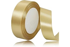 Glossy Gold Satin Ribbon: Perfect for Crafts and Decorations