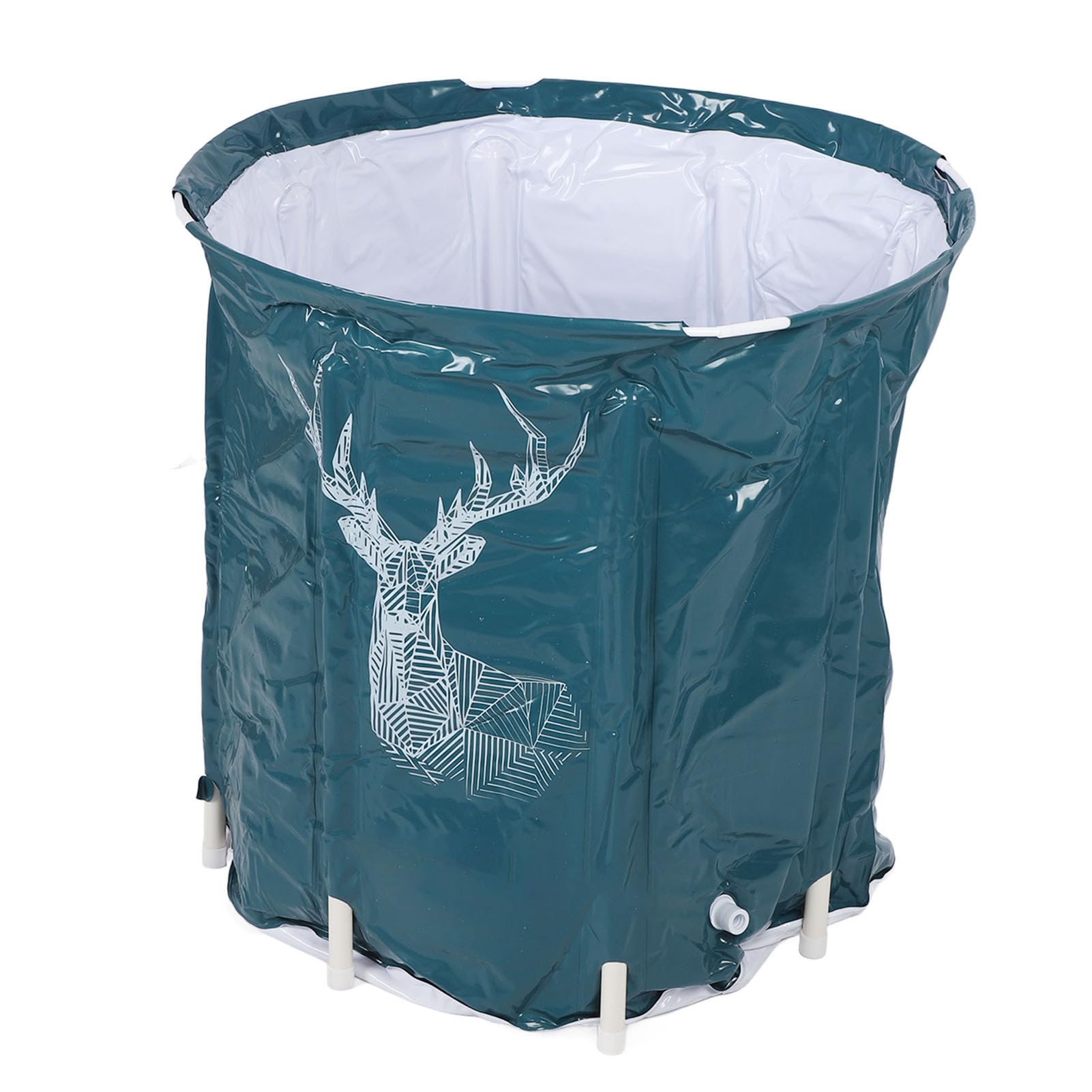 Portable Foldable Bathtub, 80L Large Capacity PVC Freestanding Soaking Tub, Easy To Use, Hot or Ice Bath, With Bracket, for Home Small Space