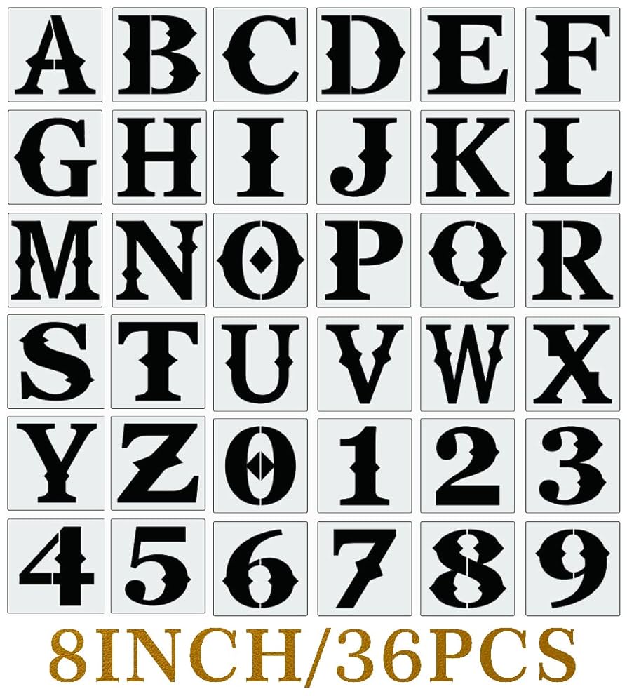 Amazon.com: 8 Inch Letter Stencils for Painting on Wood, 36pcs Large Stencil Letters Alphabet Stencils Drawing Templates for Wall Sign Home Decor : Tools & Home Improvement amazon-com-8-inch-letter-stencils-for-painting-on-wood-36pcs-large-stencil-letters-alphabet-stencils-drawing-templates-for-wall-sign-home-decor-tools-home-improvement