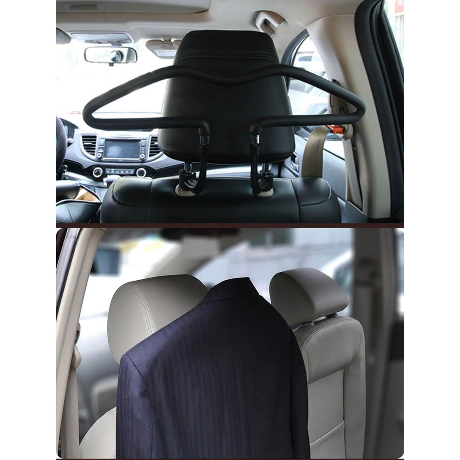 Appendiabiti per Auto per Fiat Panda 2000-2018 2019 2020 2021 2022 2023 2024, Appendini per Il Sedile Antiscivolo e Resistente Gruccia per Automobile Auto Accessorio,2 PCS