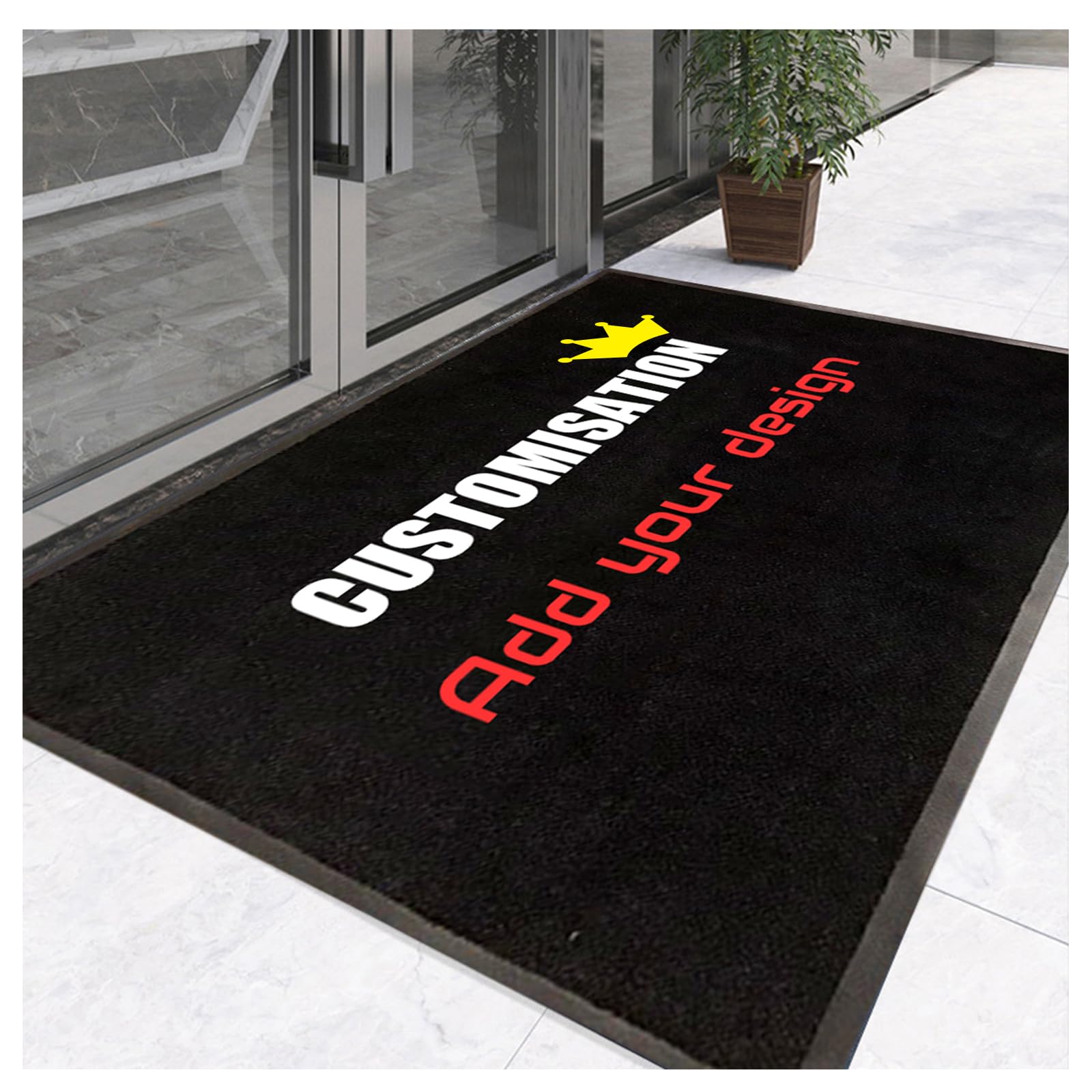 Felpudo Personalizado con Nombres, Texto, Personalizable Alfombras Personalizadas para la Entrada a casa, Antideslizante Personaliza Tu Felpudos para Pasillo,Cocina Exterior (120×60cm)