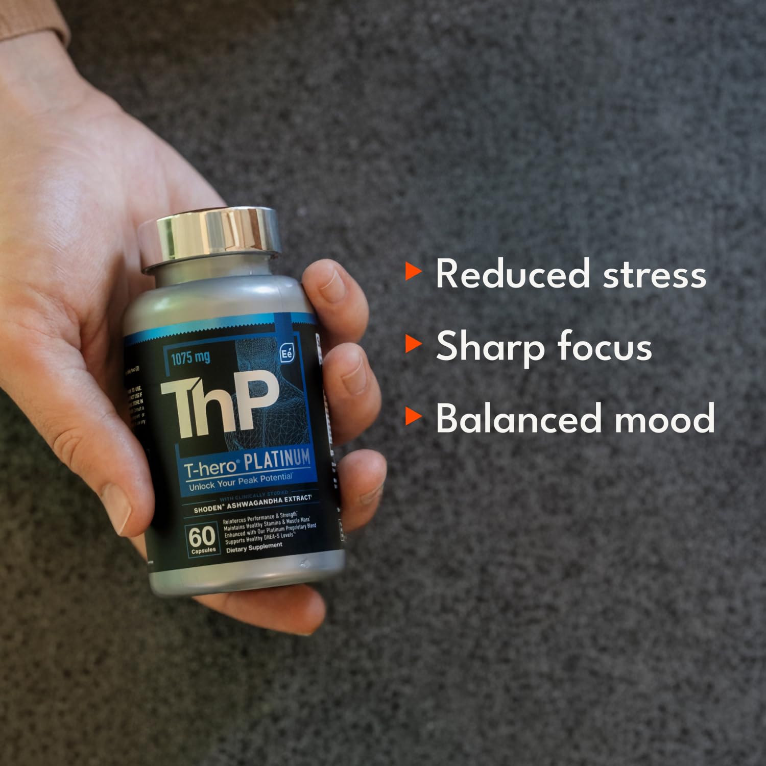 Essential Elements T-Hero Platinum - Daily Testosterone Support for Men - Promotes Vitality & Drive - Testosterone Supplement with Shoden Ashwagandha, Shilajit, Boron, DIM - 60 Count - 30 Servings — Amazon image 5