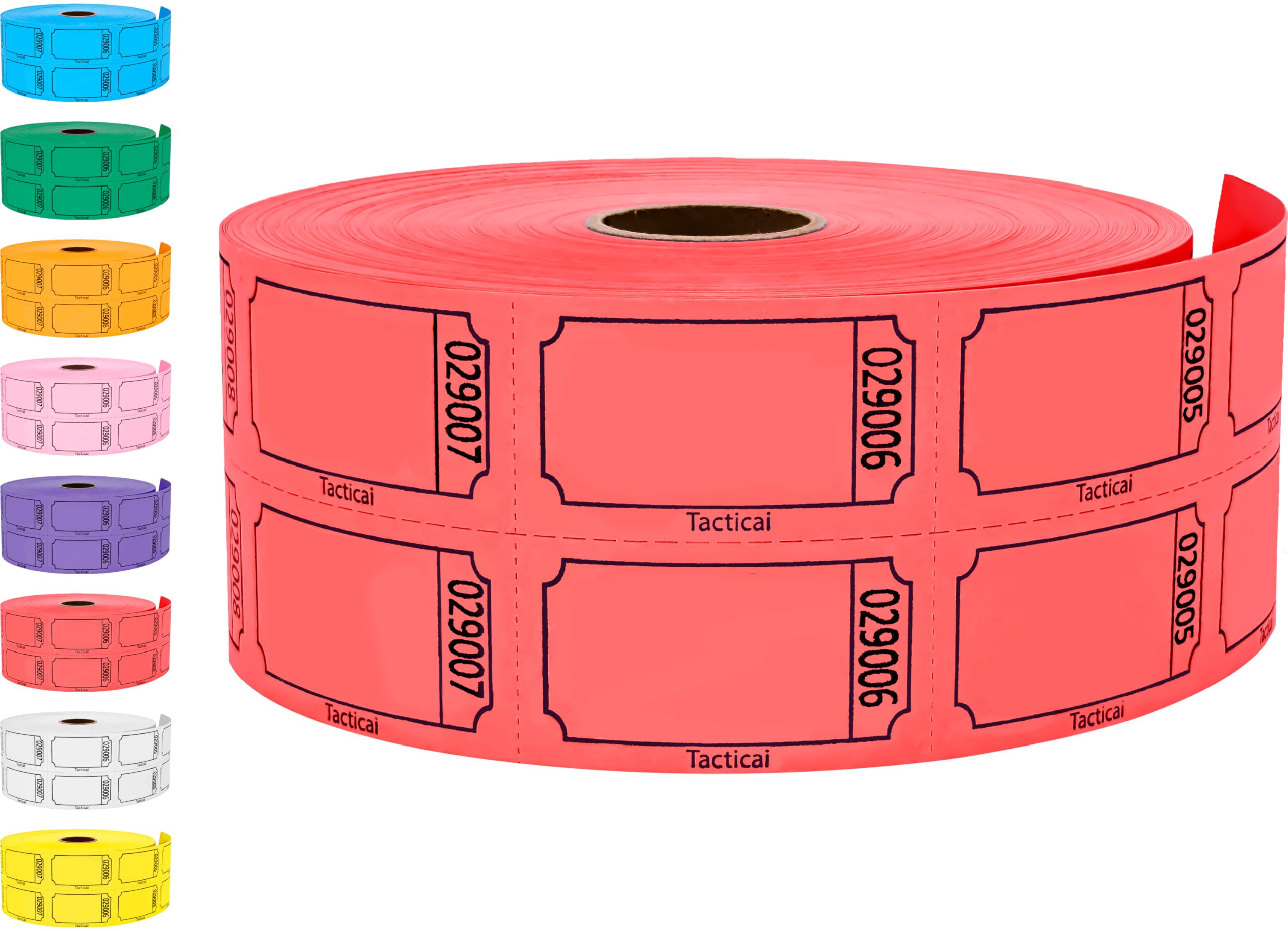 Tacticai Blank Red Raffle Tickets (1000 Count, Double Roll) | Event Entry & Class Reward Value Pack - main product image