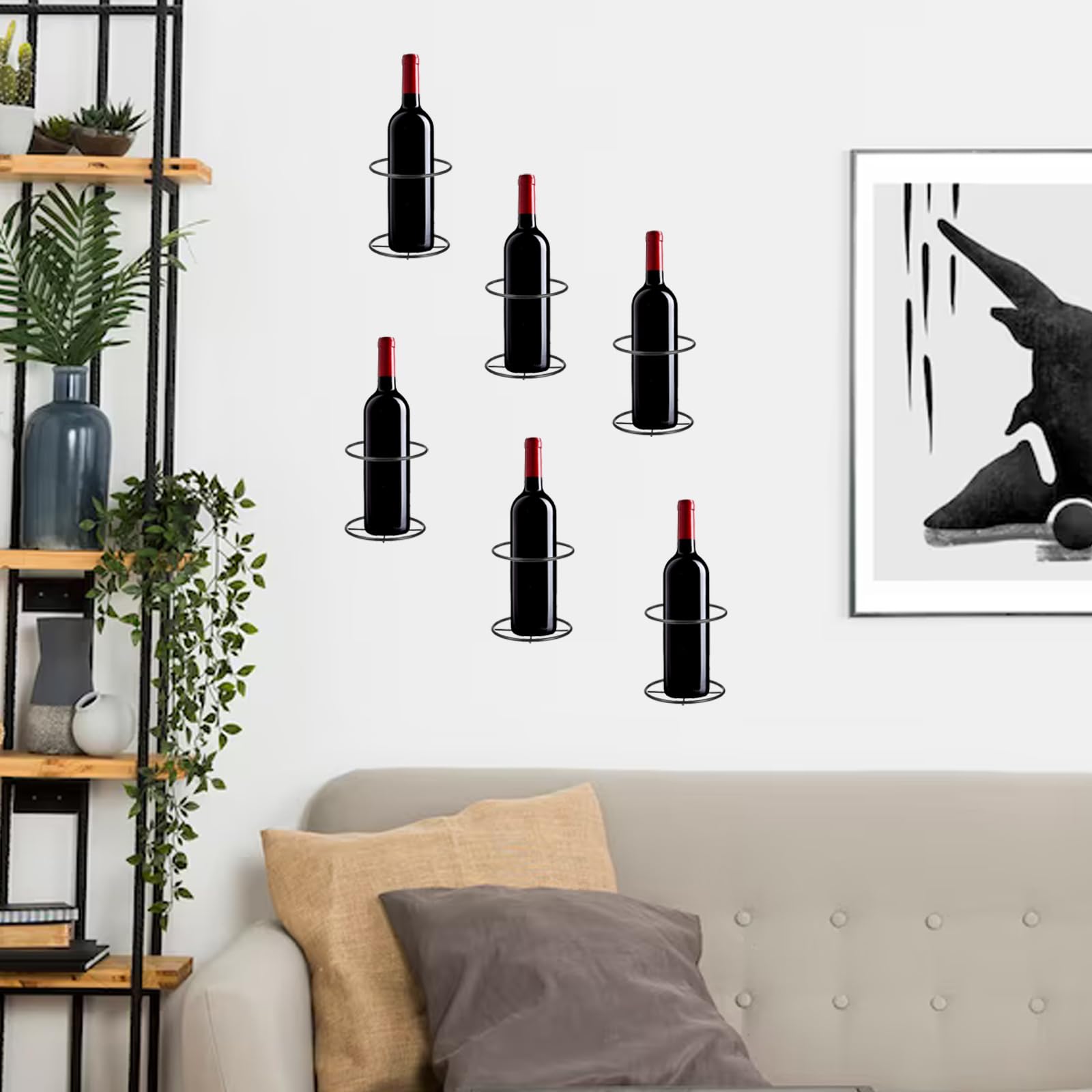 Soporte Para Botellas De Vino, 2 Piezas Botellero Pared, Soporte De Exhibición De Botella De Vino, Estante Para Botellas De Vino, Para Vino Tinto, Bebidas, Para Bar, Fiesta, Decoración Del Hogar