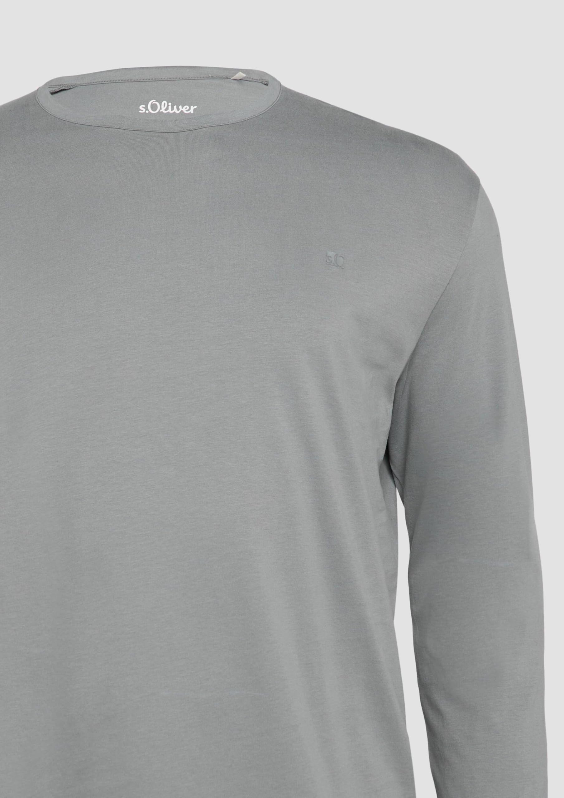 s.Oliver Langarmshirt mit Logo-Detail