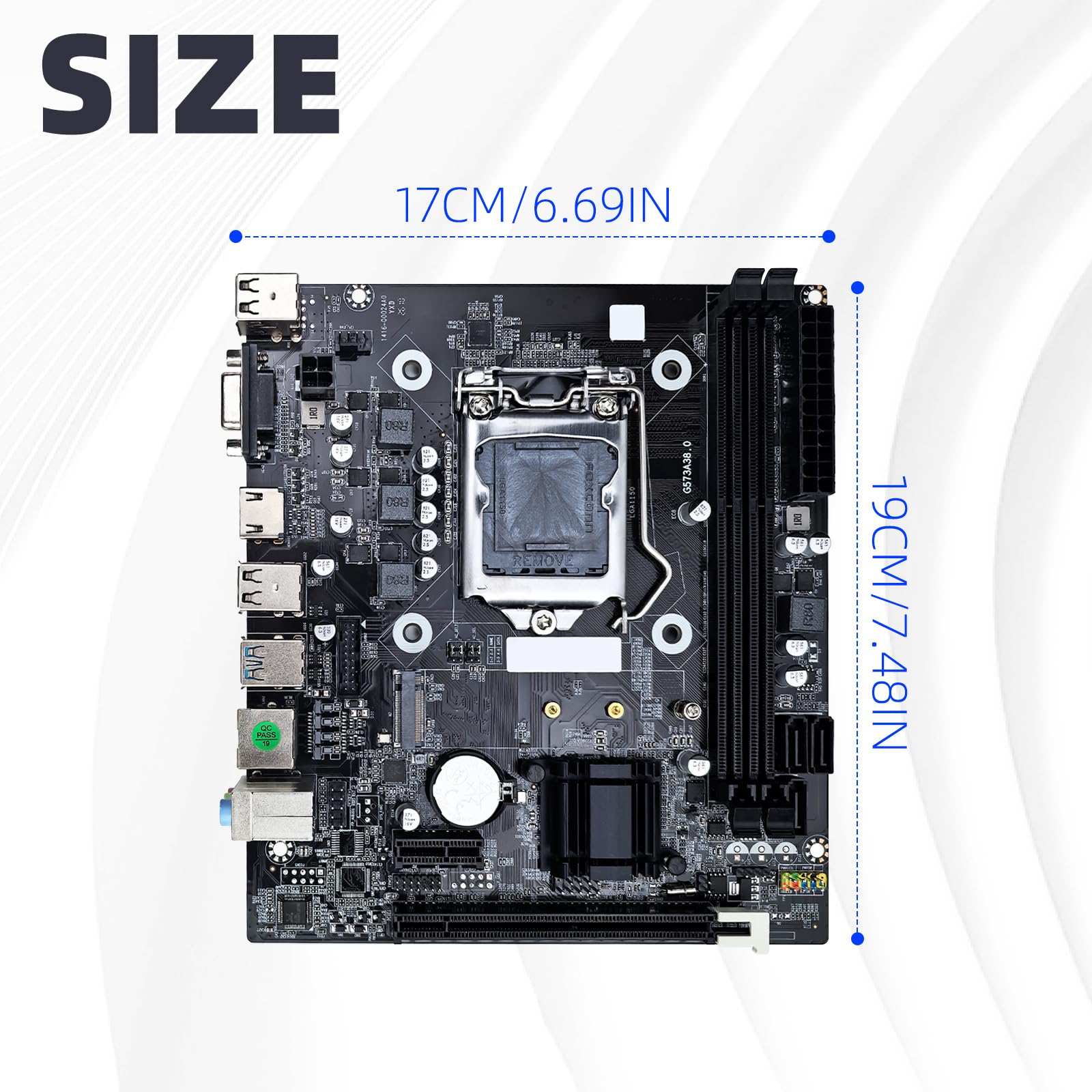 H81 Gaming Motherboard H81 LGA1150 Micro ATX Motherboard, Dual Channel DDR3, M.2 NVMe NGFF SATA 6Gb/s PCIe Slot, Compatible con Intel Core i3 i5 i7