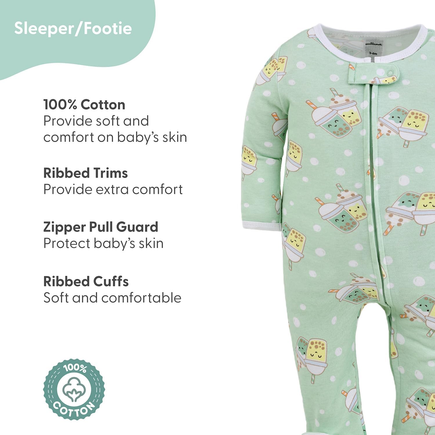 The Peanutshell 23-Piece Gender Neutral Baby Clothing Set, 100% Cotton, Newborn Essentials Must Haves, Cu-Tea