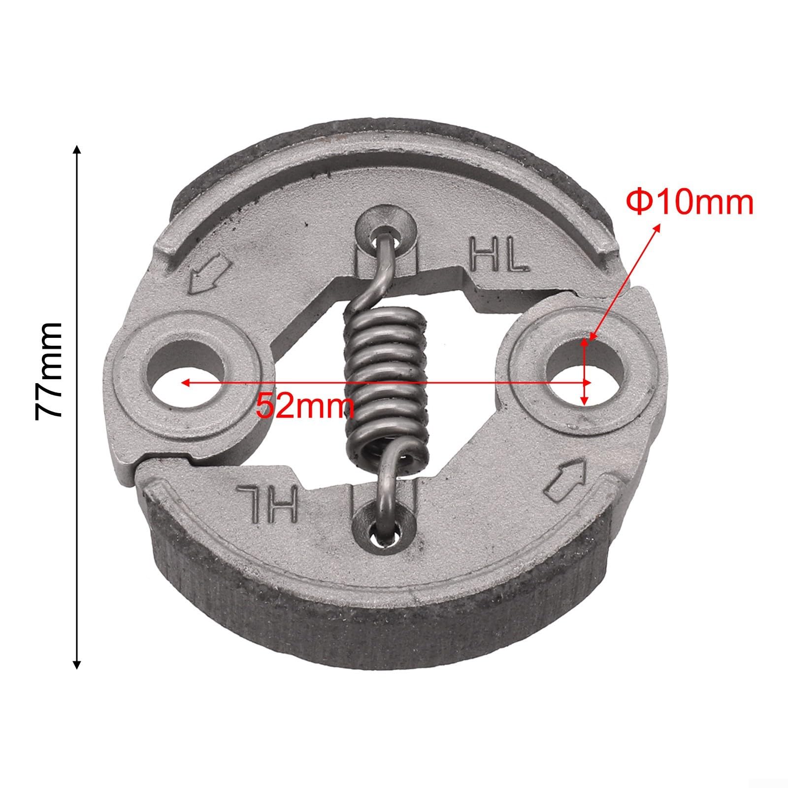 Frizione di ricambio per decespugliatori da 43 cc/52 cc, parti di motore, frizione da 7,7 cm per parti di ricambio per tosaerba da giardino (10 pezzi)