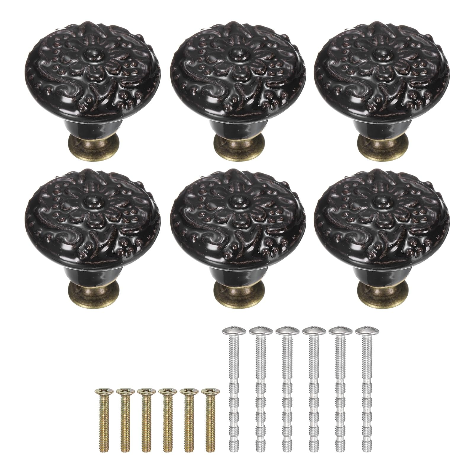 Sourcing Map 32x24mm Céramique Tiroir Boutons 5pcs Forme Porte Poignées Orange