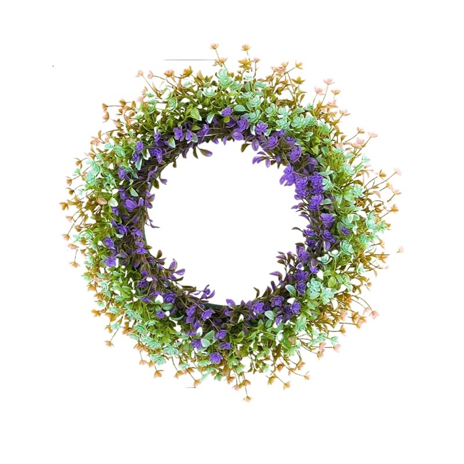 Door Wreath Artificial Eucalyptus Wreaths For Front Door Summer Wreath With Olive Leaves Berry Indoor Outdoor(Style5)