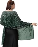 Ladiery Shawl et enveloppes pour robes de soirée, Mousseline douce Mousseuse Sparkly Strass Echarpe formelle de mariage Châle en cuir pour femmes