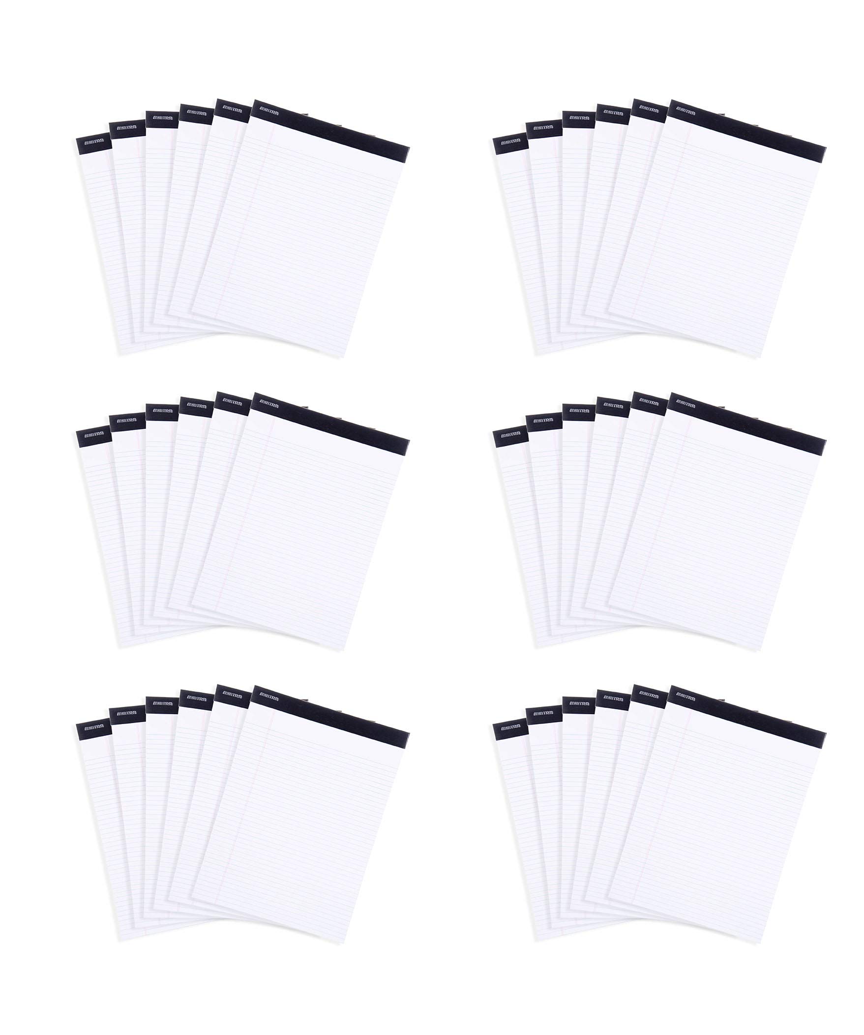 Mintra Office Legal Pads, ((xBasic, 8.5in x 11in, Narrow (White), 36pk (6-6pks))
