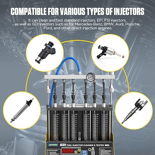 Vista 12 de Limpiador y probador de inyector de combustible de onda ultrasónica Sistemas de inyección de combustible automotriz Herramientas de limpieza