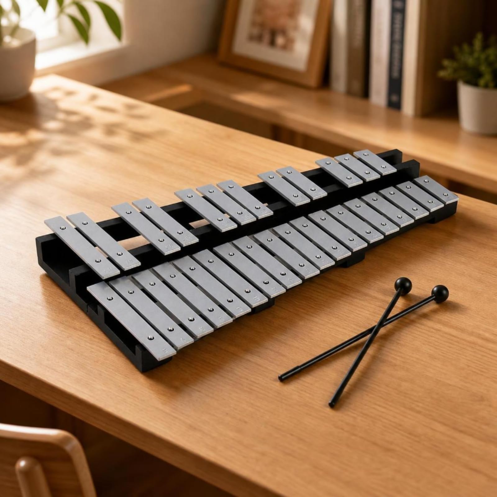 Baoblaze Metalófono Educativo Glockenspiel | 30 Notas, Portátil, para Aula, Escuela, Niños, Principiantes