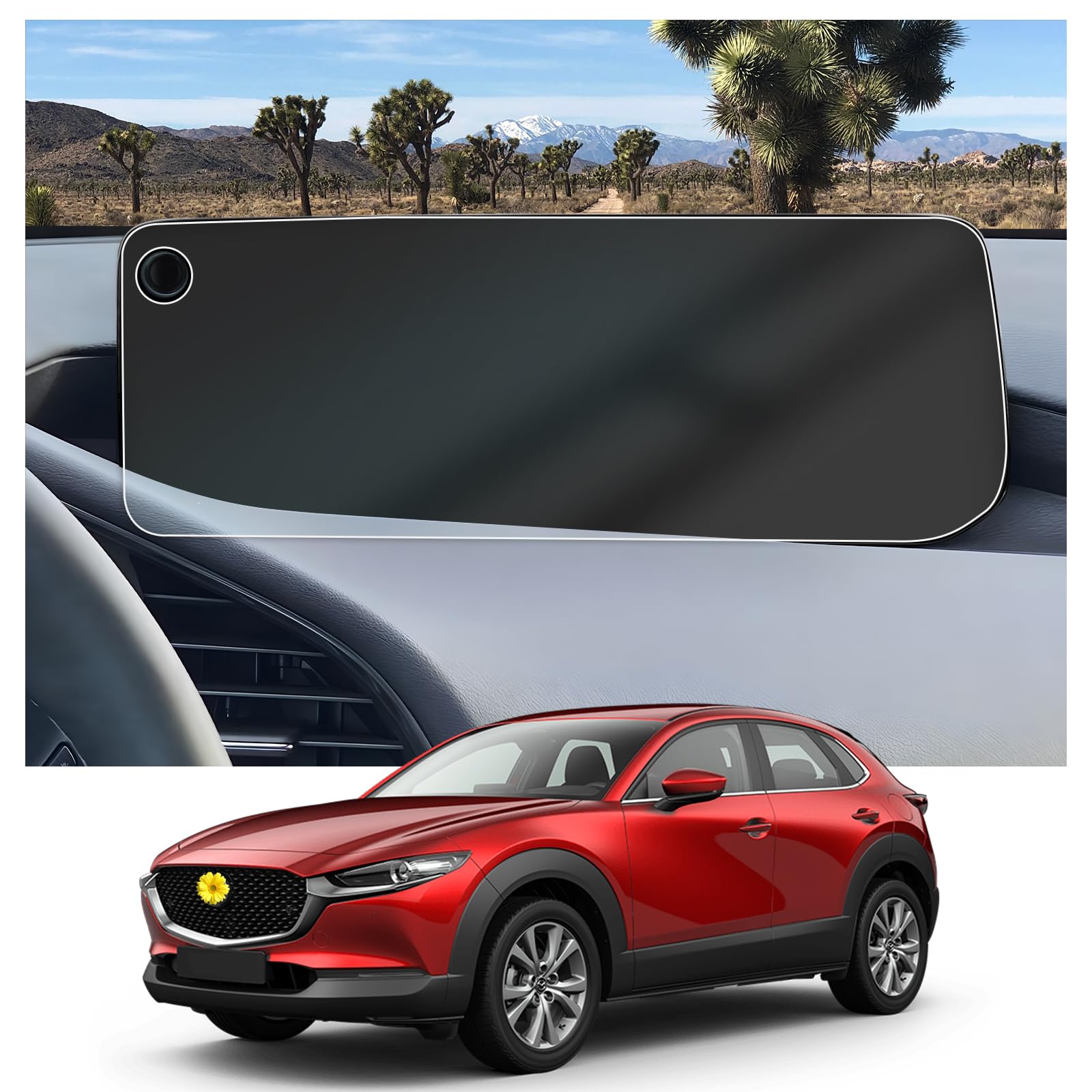 YEE PIN 2 pezzi 2024 2025 compatibile con Mazda CX-30 Mazda 3 2024 10,25 pollici pellicola protettiva GPS nano pellicola trasparente pellicola protettiva antigraffio
