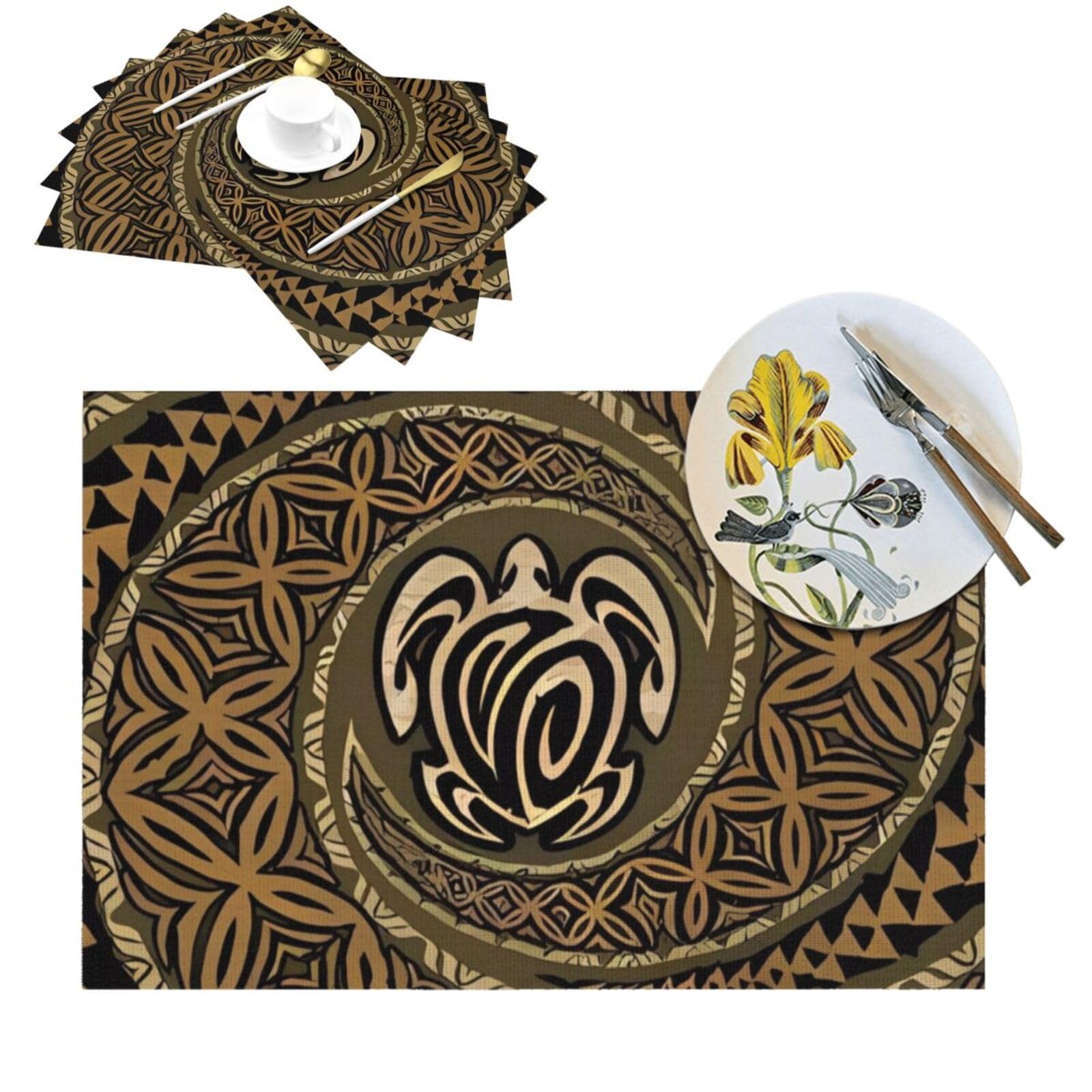 Sets de table hawaïens antidérapants : finies les taches de cuisine
