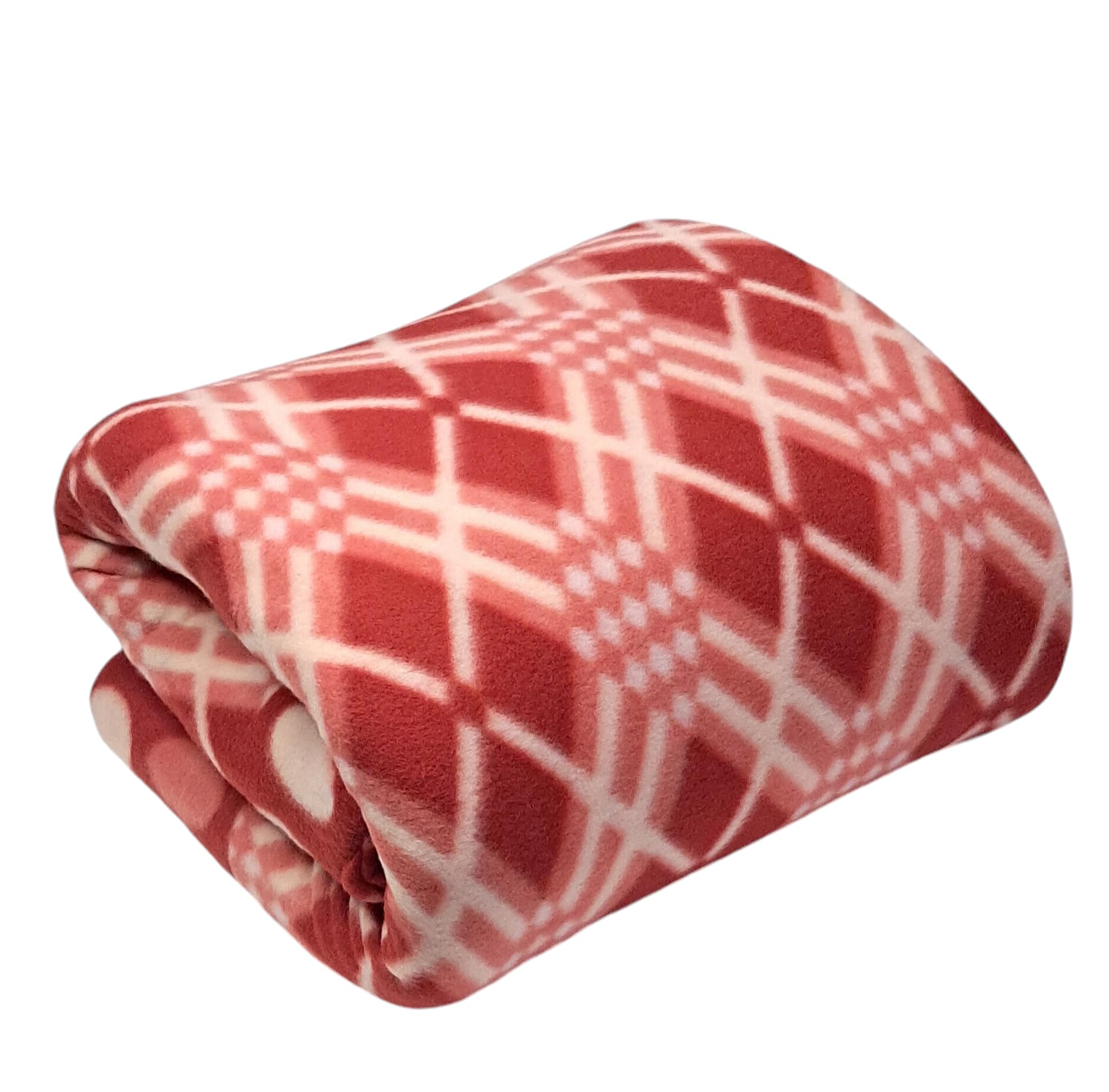 CHANDRAVATI Single Bed ||70''x100''||Fleece|| Quilt Cover/Duvet Cover/Rajai Cover/Blanket Cover for Winters (CC-Cherry Red)-image-11
