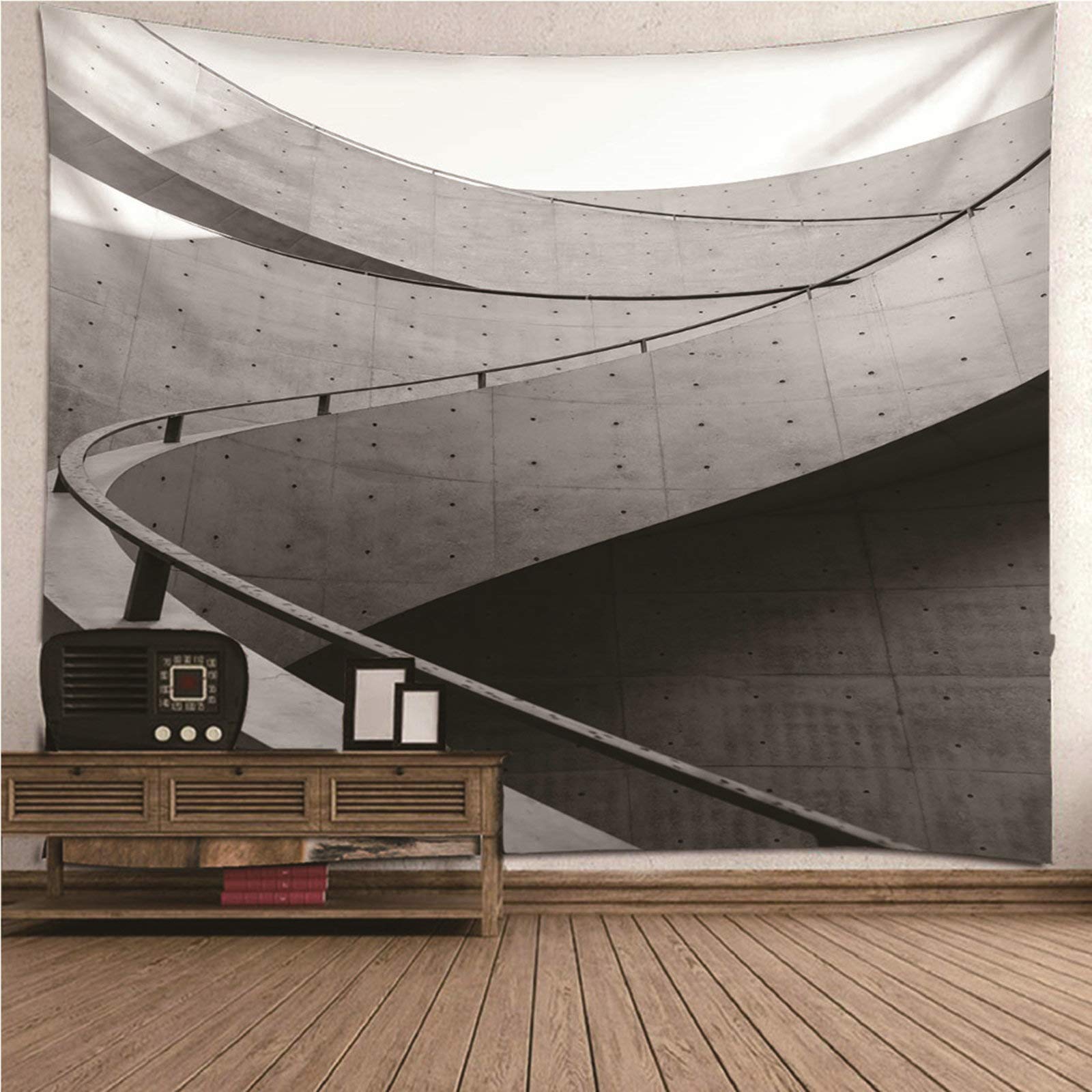 Tapiz de pared para salón KnSam, decoración en poliéster gris de 150x130cm