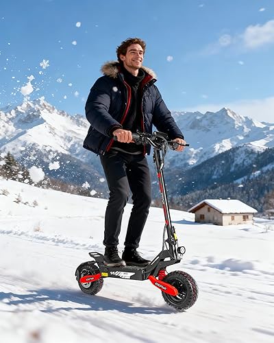 Miniatura 20 de Patinete eléctrico para adultos, 1200W/4000W Motor Fast E Scooter, neumáticos todoterreno de 11 pulgadas, velocidad máxima de hasta 30/45 MPH