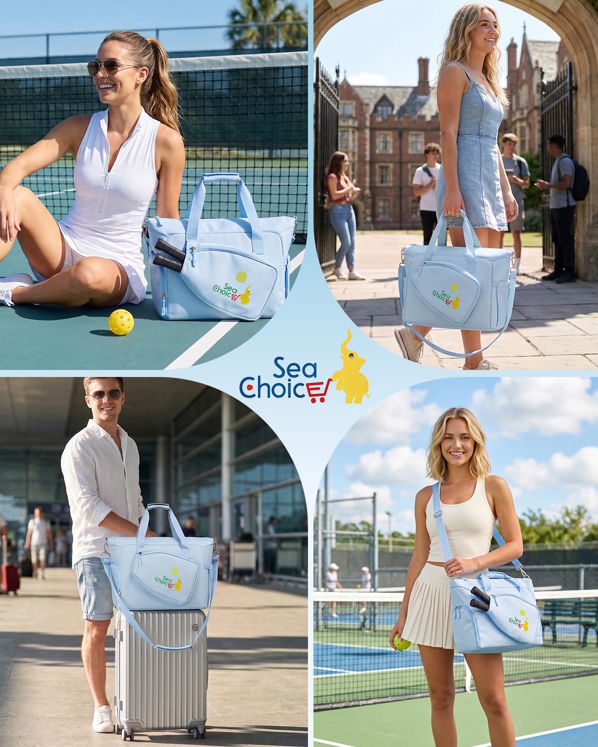 Sea choice Bolsa de Pickleball Bolsa de Gimnasio con Compartimento para Zapatos Ligera Bolsa de Viaje para Mujeres Hombres Compartimento para Palas Deportes Fin de Semana Equipaje de Mano