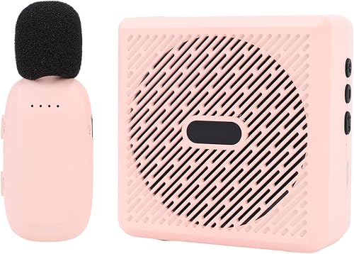Sanpyl Amplificador de voz Bluetooth con micrófono inalámbrico de solapa, sistema de altavoces portátiles de 2.4G para profesores, entrenadores,