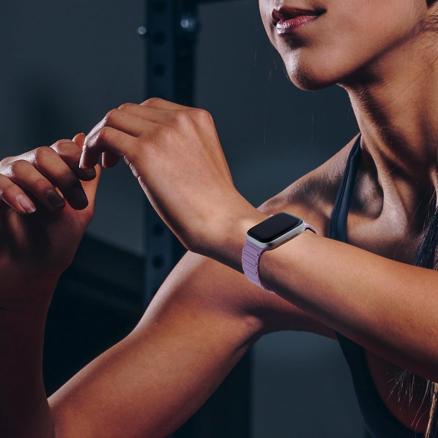 Miranzoa Magnetic Silicone watch band compatible with Apple Watch for Men women Lightweight sport strap 46mm 45mm 44mm 41mm 40mm Ultra 2 SE Series 10 9 8 7 6 5 4 - Image 5