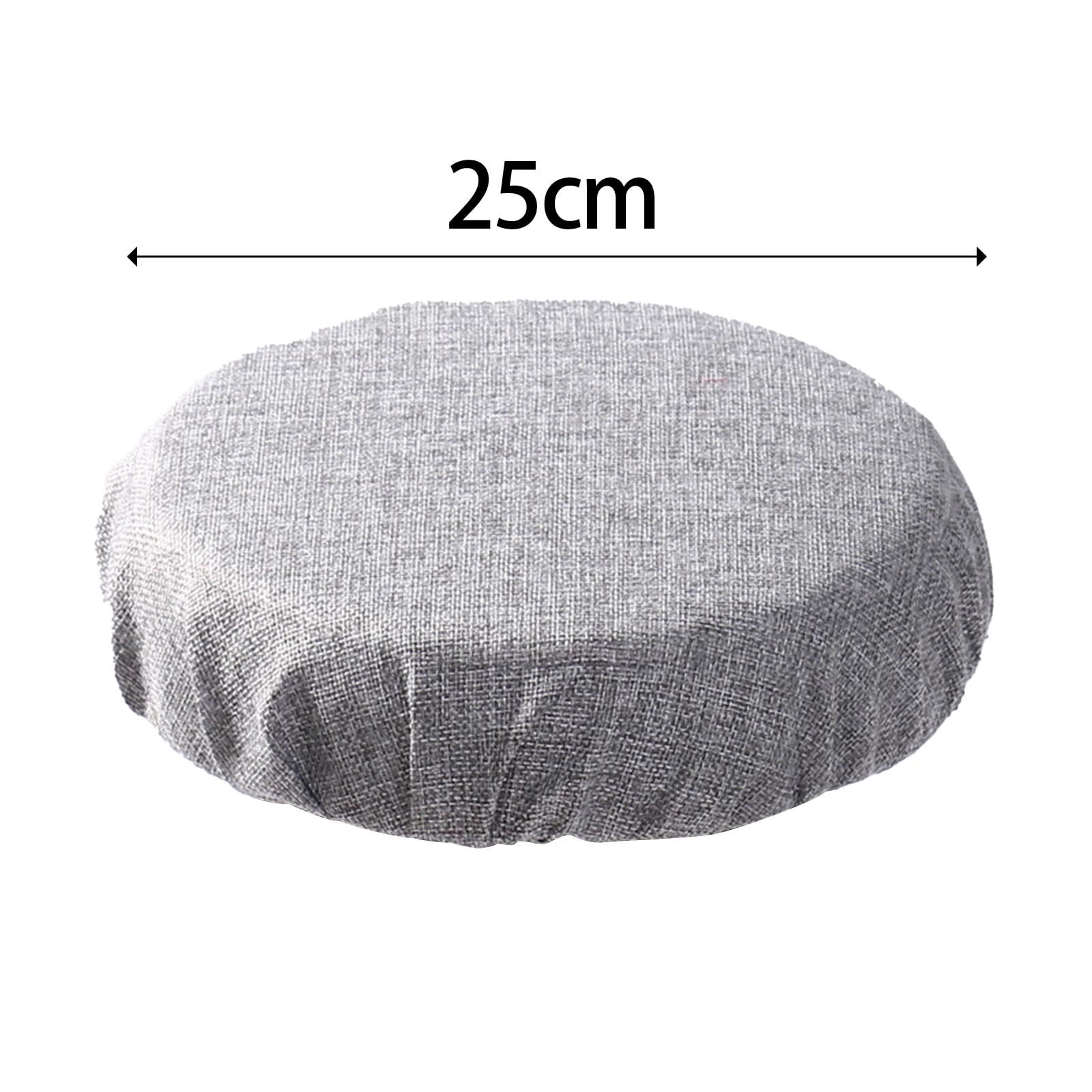 Harayaa Collapsible Telescopic Stool with Cushion Seat for Indoor/Outdoor Use, Imitation Linen, Gray, Gray Imitation Linen - Image 2