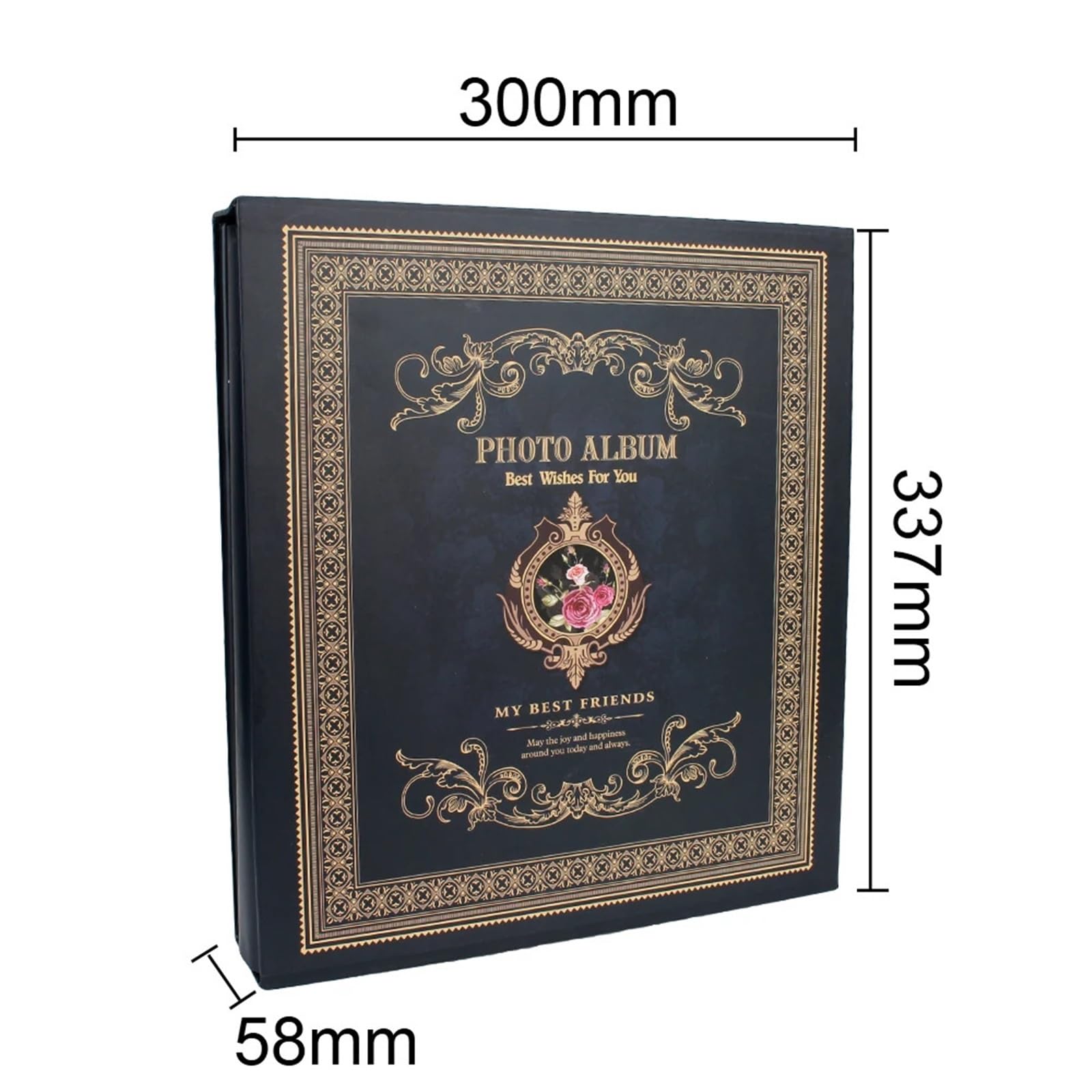 Fotoalbum 6 Zoll Lagerung Scrapbooking 500 Taschen Vintage Fotoalben Bild Fall for Kinder Fotoalbum Rahmen Boxed Album(Brown)