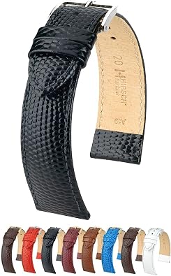 Hirsch Rainbow Leather Watch Strap - Bonded Leather Band - Multiple Colors & Sizes 8-20mm