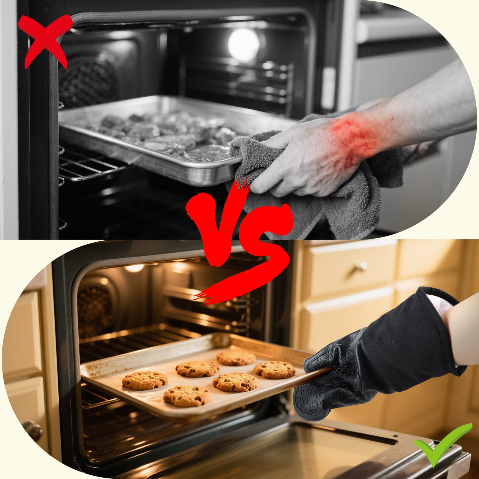 Set 6 Pièces Gants Et Maniques Silicone Résistants à 230°C – Protection BBQ, Four, Pâtisserie – Ultra Pratique