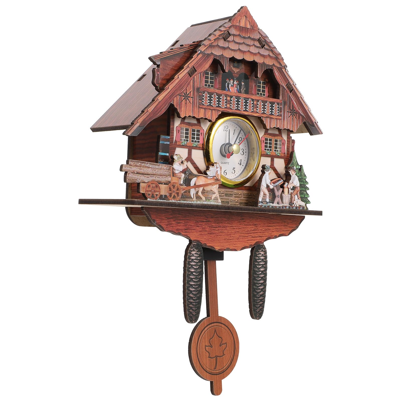 Horloge murale en bois véritable pour l'ambiance chaleureuse d'un café ou d'une chambre