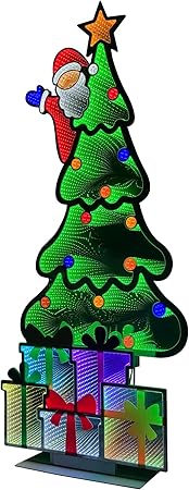 6 foot Christmas Tree with Santa & Gift Box Infinity Light