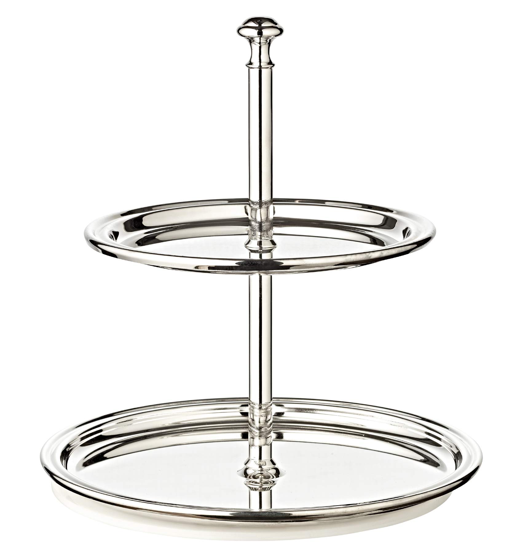 EdzardEtagere with 2 levels, thread edge, silver plated, height 8,7 in