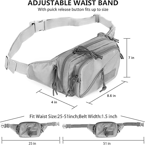 Miniatura 3 de LarKoo - Riñonera oculta para pistola de transporte, bolsa táctica oculta para pistola de transporte, bolsa para pistola con soporte para botella y