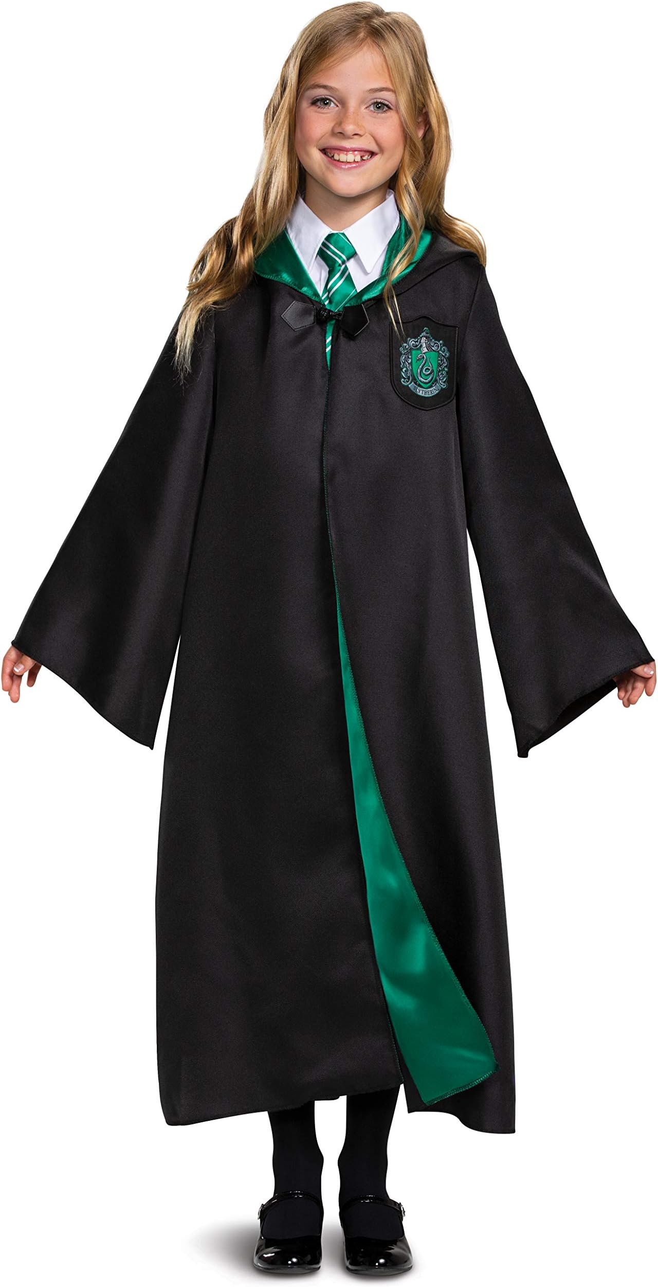 Harry Potter Robe, Official Hogwarts Wizarding World Costume Robes, Deluxe Kids Size Dress Up Accessory
