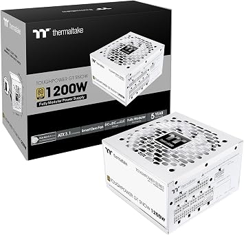 Thermaltake TOUGHPOWER GT/1200W ATX 3.1 Snow/PCI Express 5.1 Support 80PLUS GOLD PC Power Supply Unit White PS-TPT-1200FNFAGJ-W PS1617