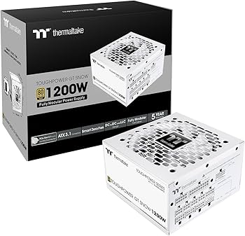 Amazon | Thermaltake TOUGHPOWER GT/1200W ATX 3.1 Snow/PCI Express