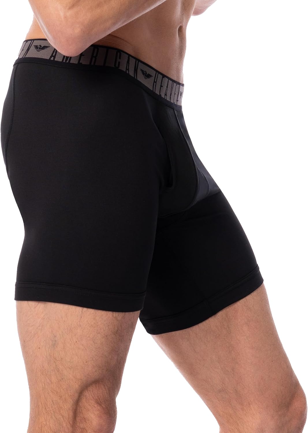 AMERICAN HEAVEN Men's Boxer Briefs | Dry-Body Ultra Soft Perfomance Flex-Fitted Boxers with Fly | Pack of 6 - Image 3
