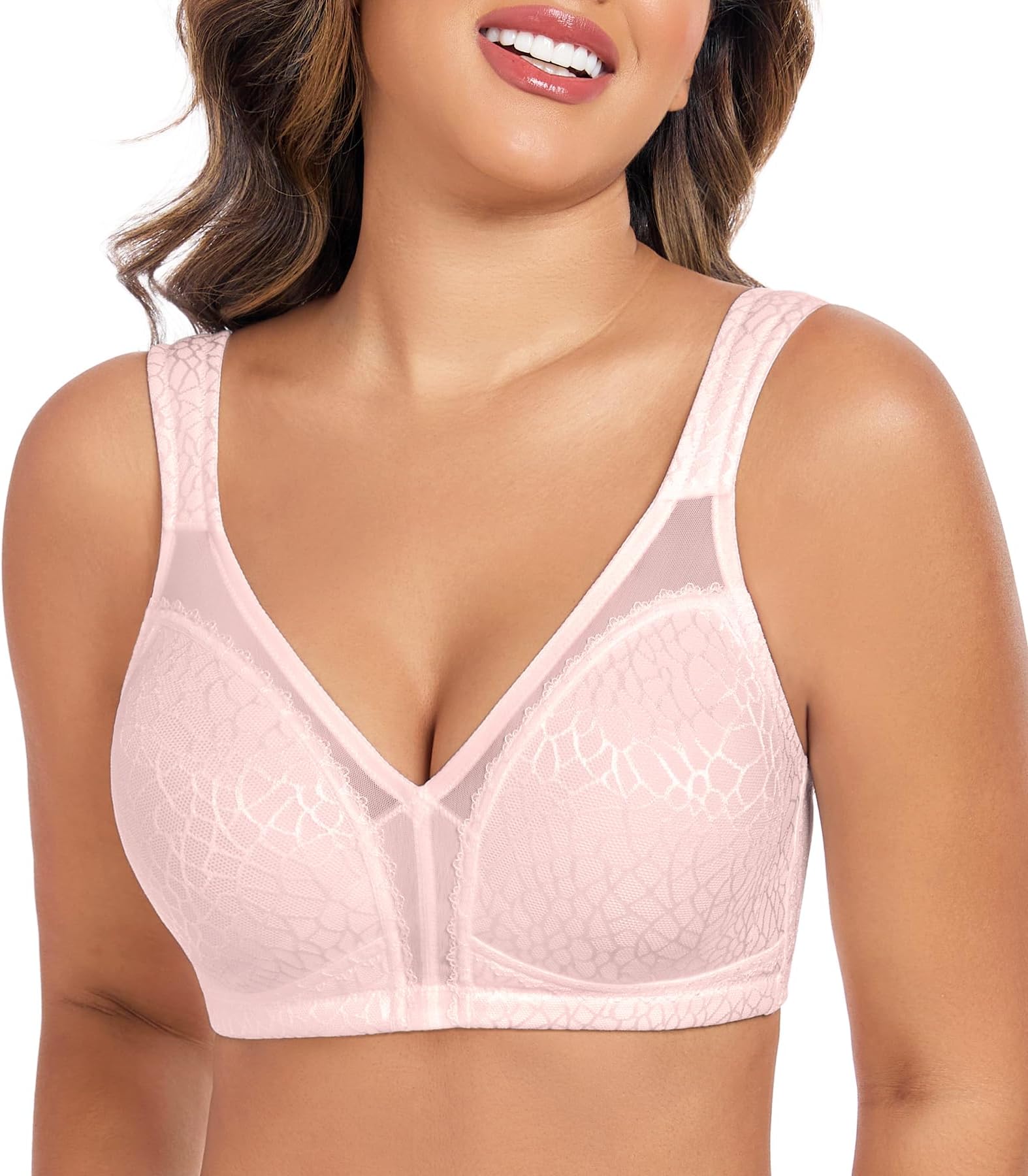 Plus Size Everyday Bras for Women Minimizer Full Coverage Non Padded Wirefree