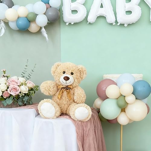 Vista 6 de MaoGoLan 3 piezas de osos de peluche a granel para baby shower, peluche pequeño suave a granel, 13.5 pulgadas, mini osos de peluche, centro de mesa