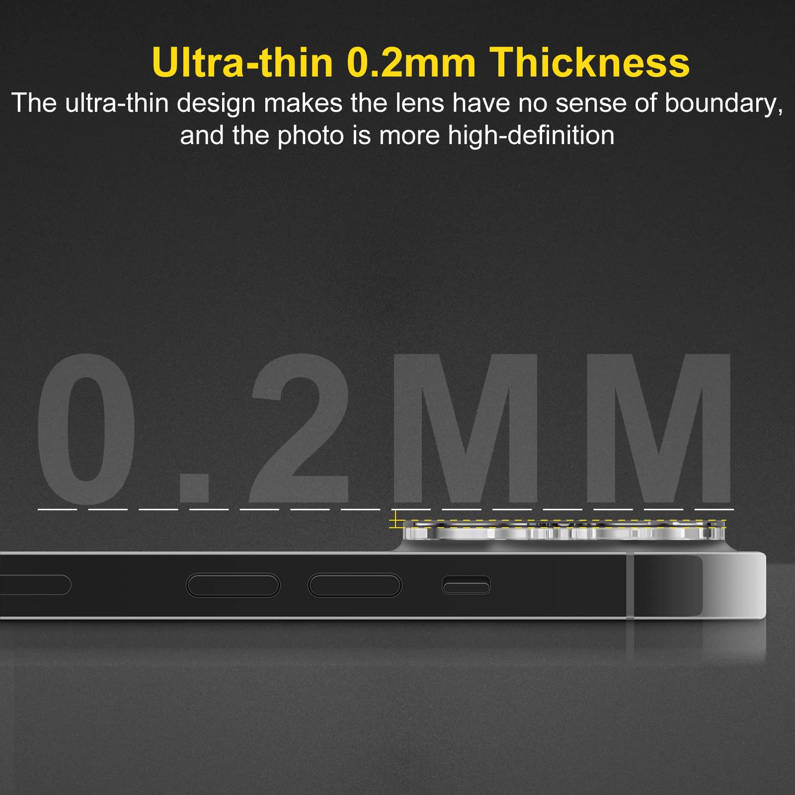 Osłona obiektywu aparatu (3 sztuki) kompatybilna z iPhone 13 Pro Max 6,7" i iPhone 13 Pro 6,1 osłona obiektywu aparatu, HD Clear Anti-Scratch