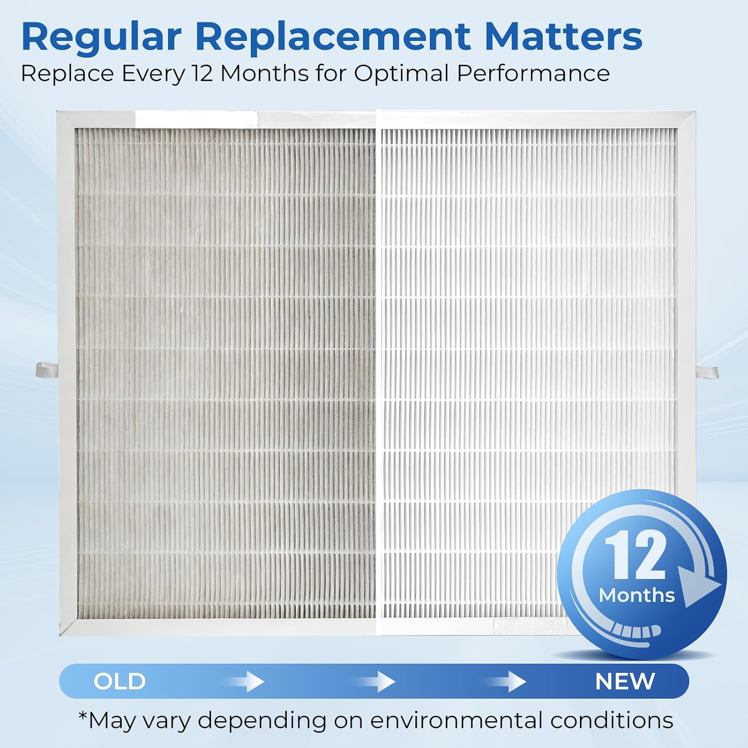 Vilaso GAPCCCAR2025 20x25x3.5 MERV 16 Air Filter Replacement for Carrier Infinity & Bryant Air Purifier, Compatible with GAPAAXCC2025 & GAPAAXBB2025, Replaces GAPBBCAR2025 Cartridge, 2 Pack