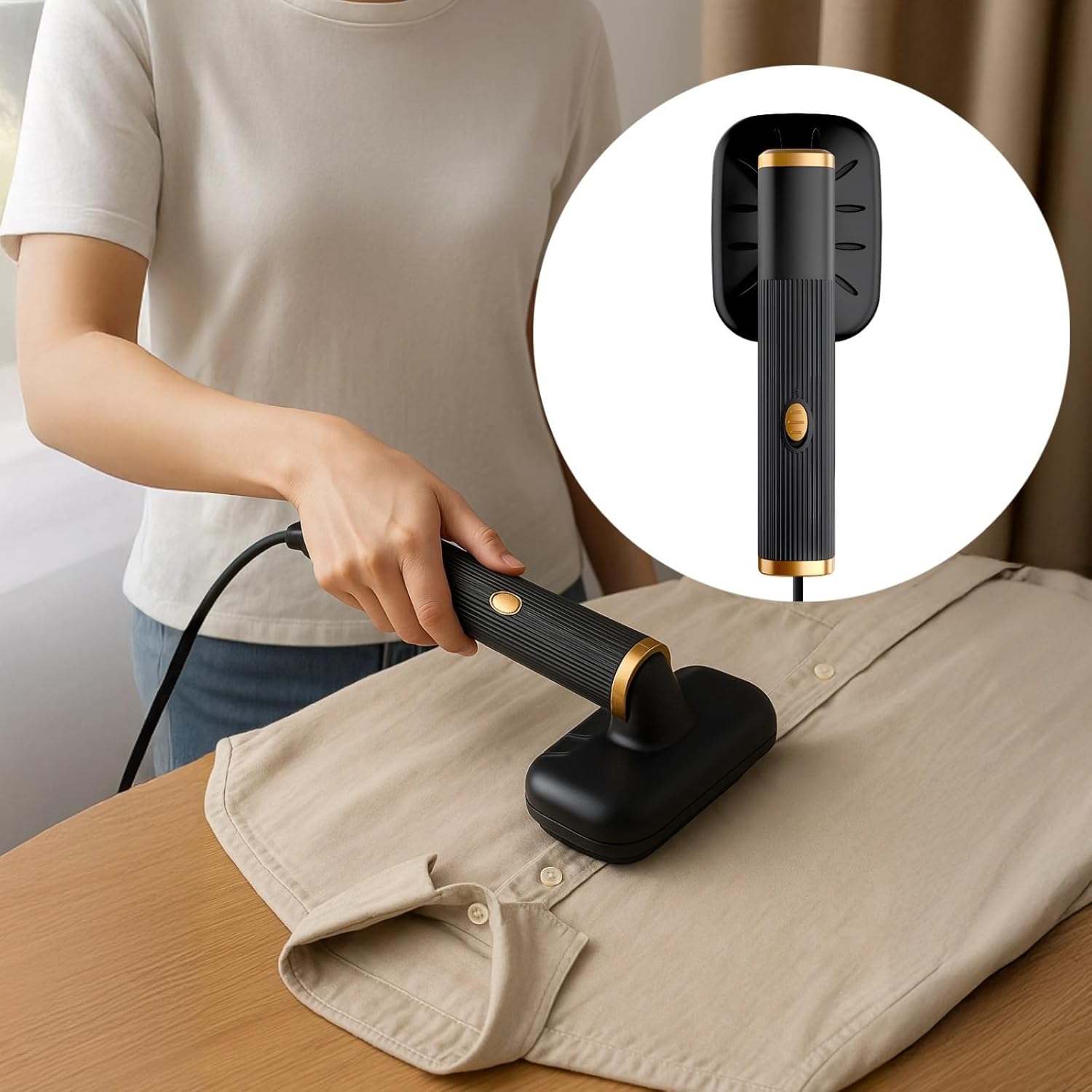 Generic Usb Mini Steam Iron, Portable Dual-Mode Iron For Dorm And Travel, Gentle On Fabrics And Compact