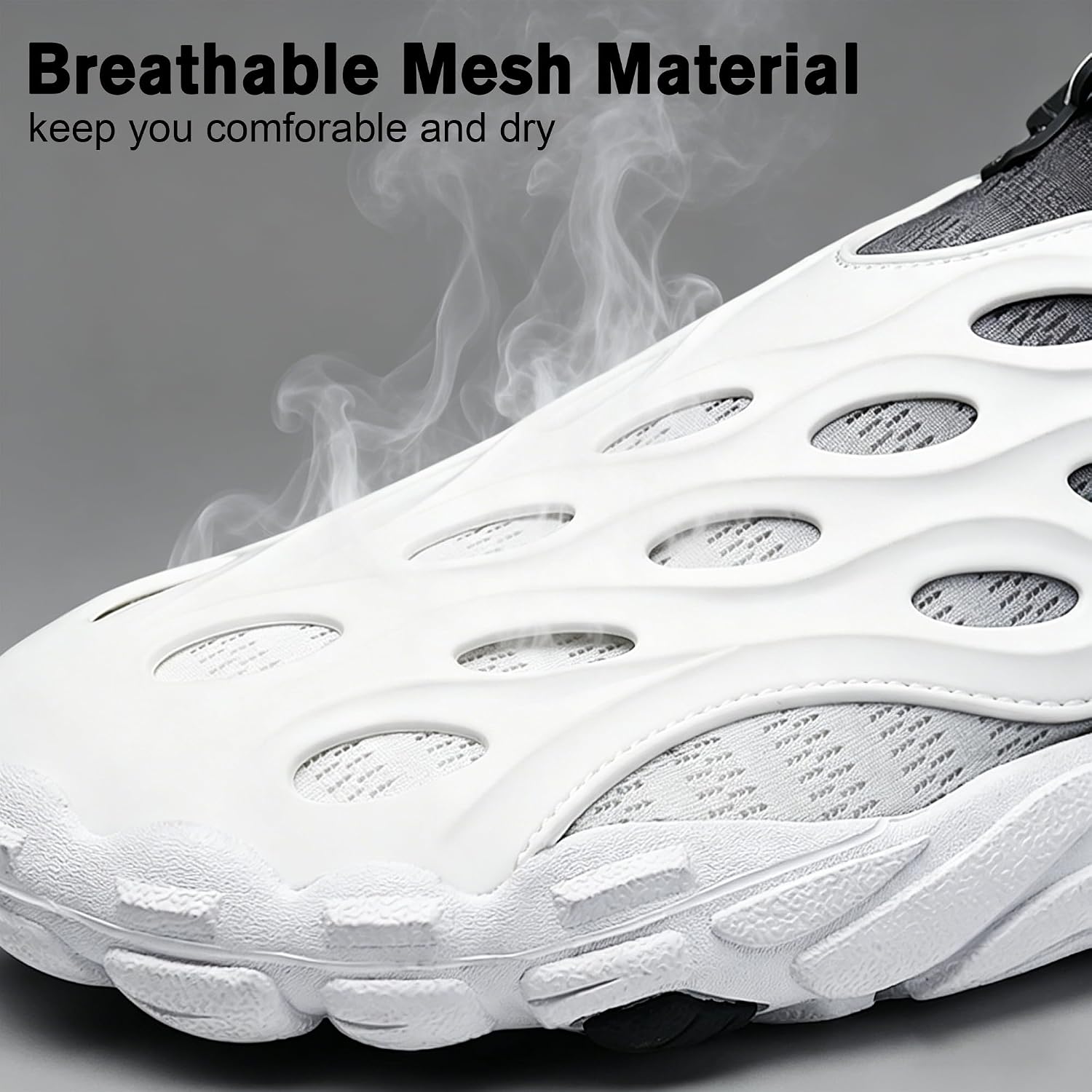 Water Shoes for Men and Women, Swim Shoes, Beach Shoes, Quick-Dry with Drainage Holes & Mesh, Non-Slip Pool Shoes for Fishing, Hiking, Boating and Water Sports