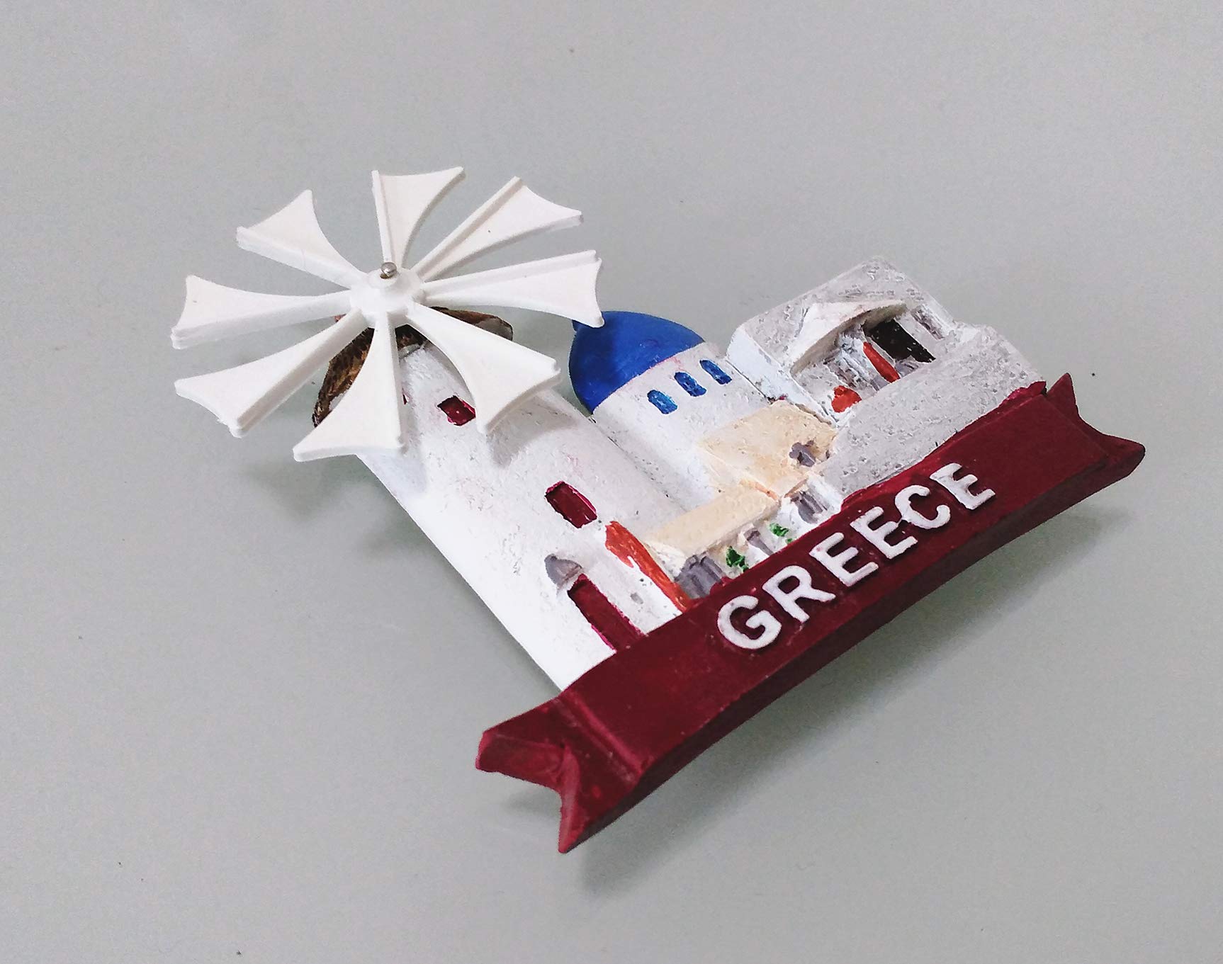 1 pezzo Magnete da frigo in resina di Santorini, Grecia, Souvenir di